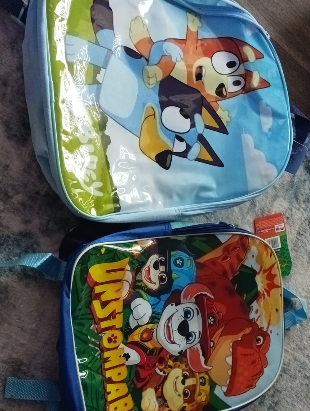 2 × Boys Backpack Bluey Pawpatrol